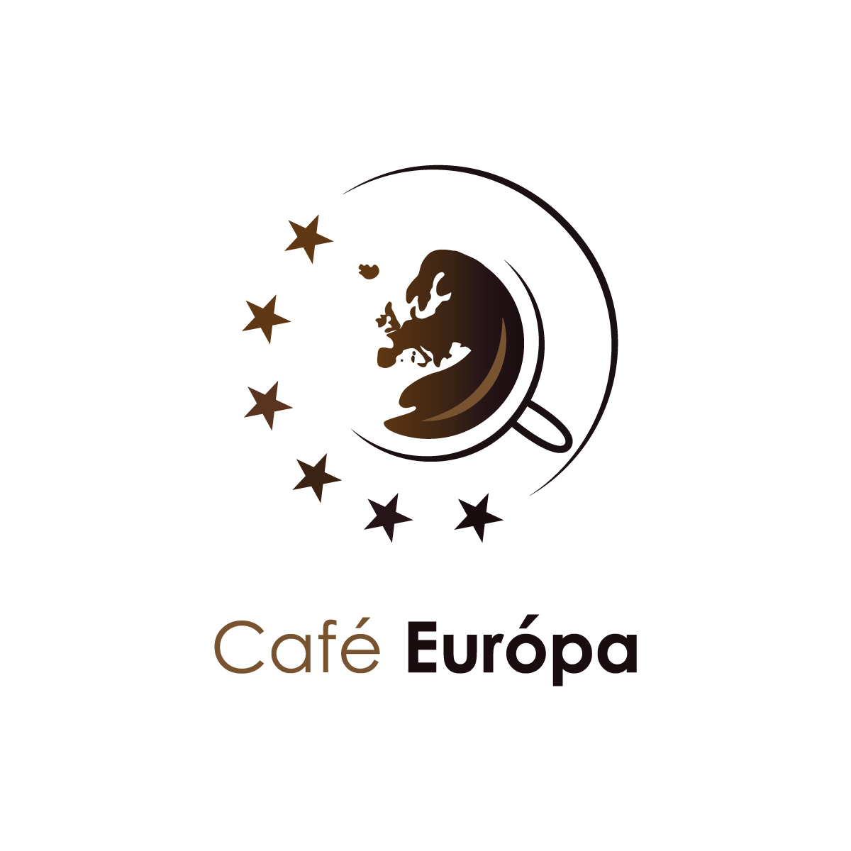 Café Európa - logo design for discussion project